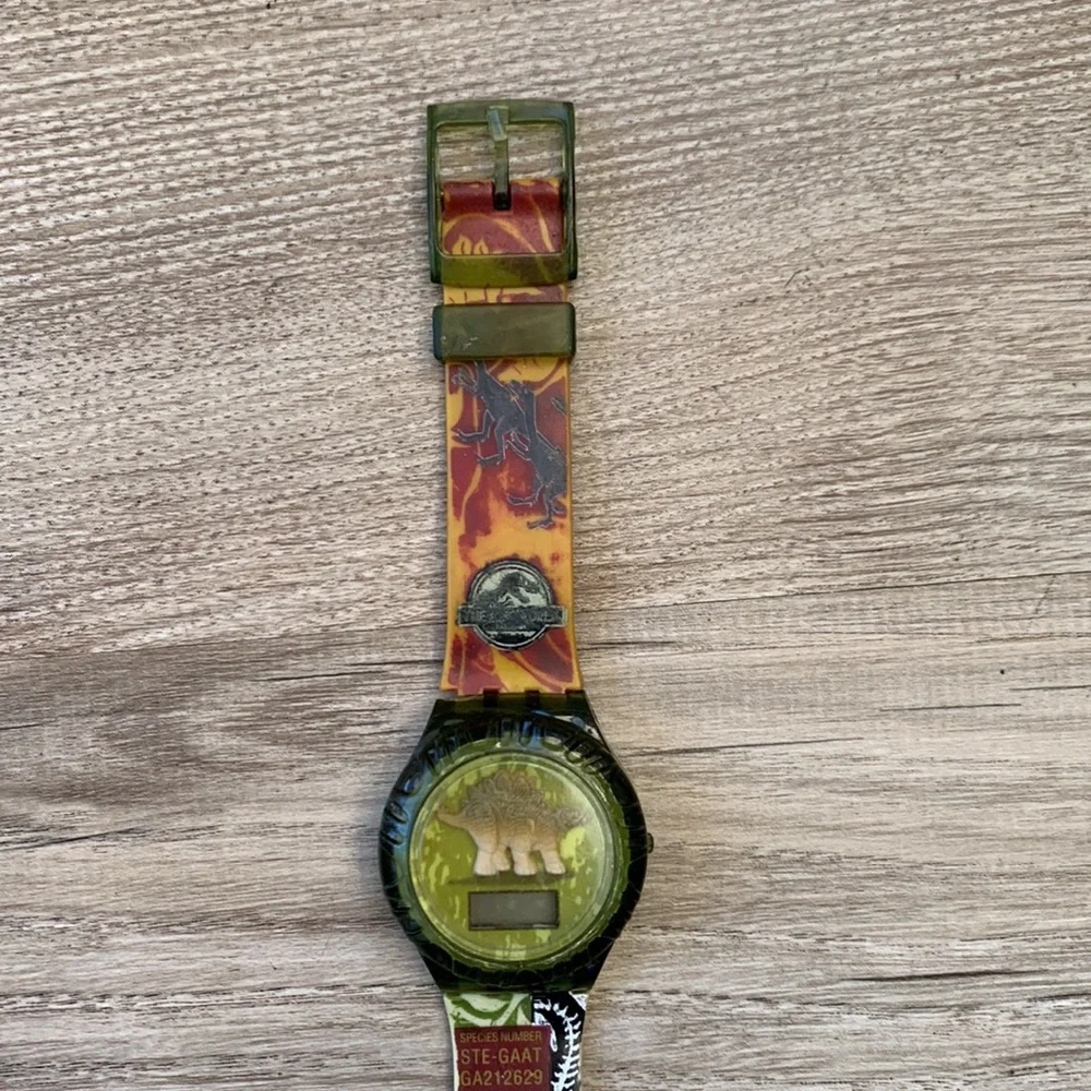 Vintage Jurassic Park digital Dinosaur Wrist Watch Nonworking collectible